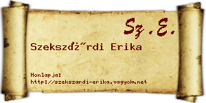 Szekszárdi Erika névjegykártya
