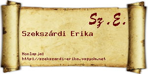 Szekszárdi Erika névjegykártya